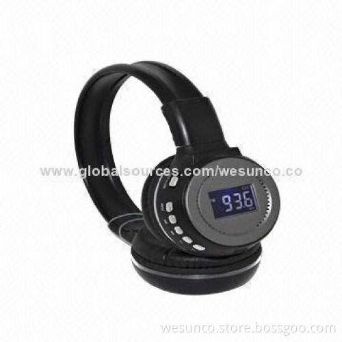 SD Card Headphone with MP3 Player and LED Flash, Fashionable, Good Model